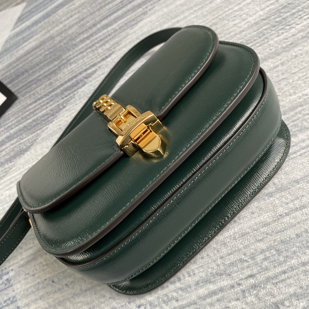 Gucci Sylvie 1969 Mini Shoulder Bag 615965 Green